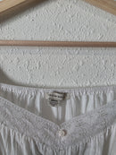 White Smocked Cotton Blouse (M)