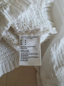 White Smocked Cotton Blouse (M)
