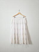 White Tiered Midi Skirt (16W)