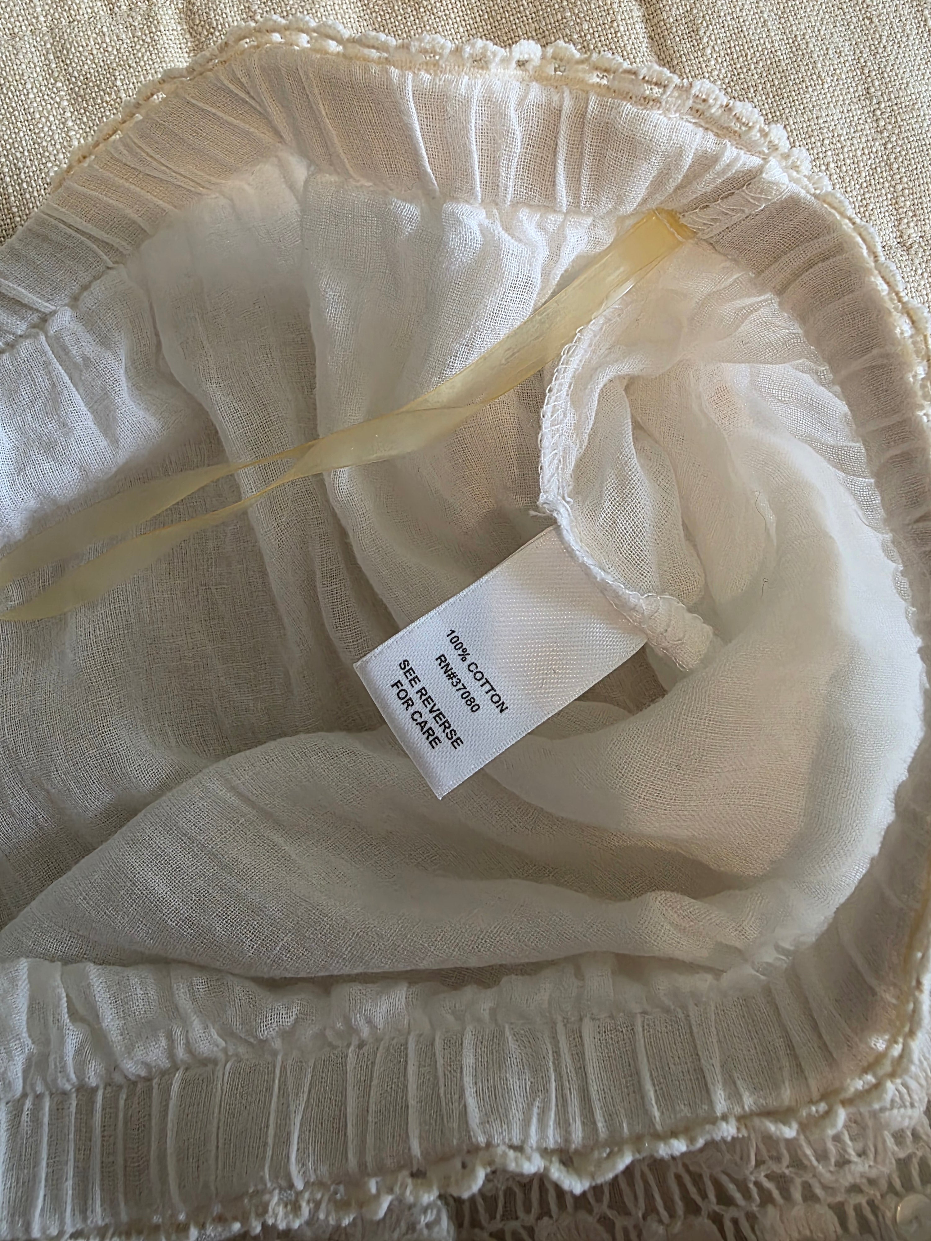 White Tiered Midi Skirt (16W)