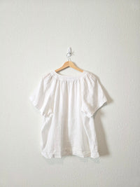 J.Crew White Linen Top (M)