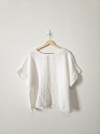 Floral Embroidered Linen Top (18P)
