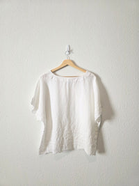 Floral Embroidered Linen Top (18P)