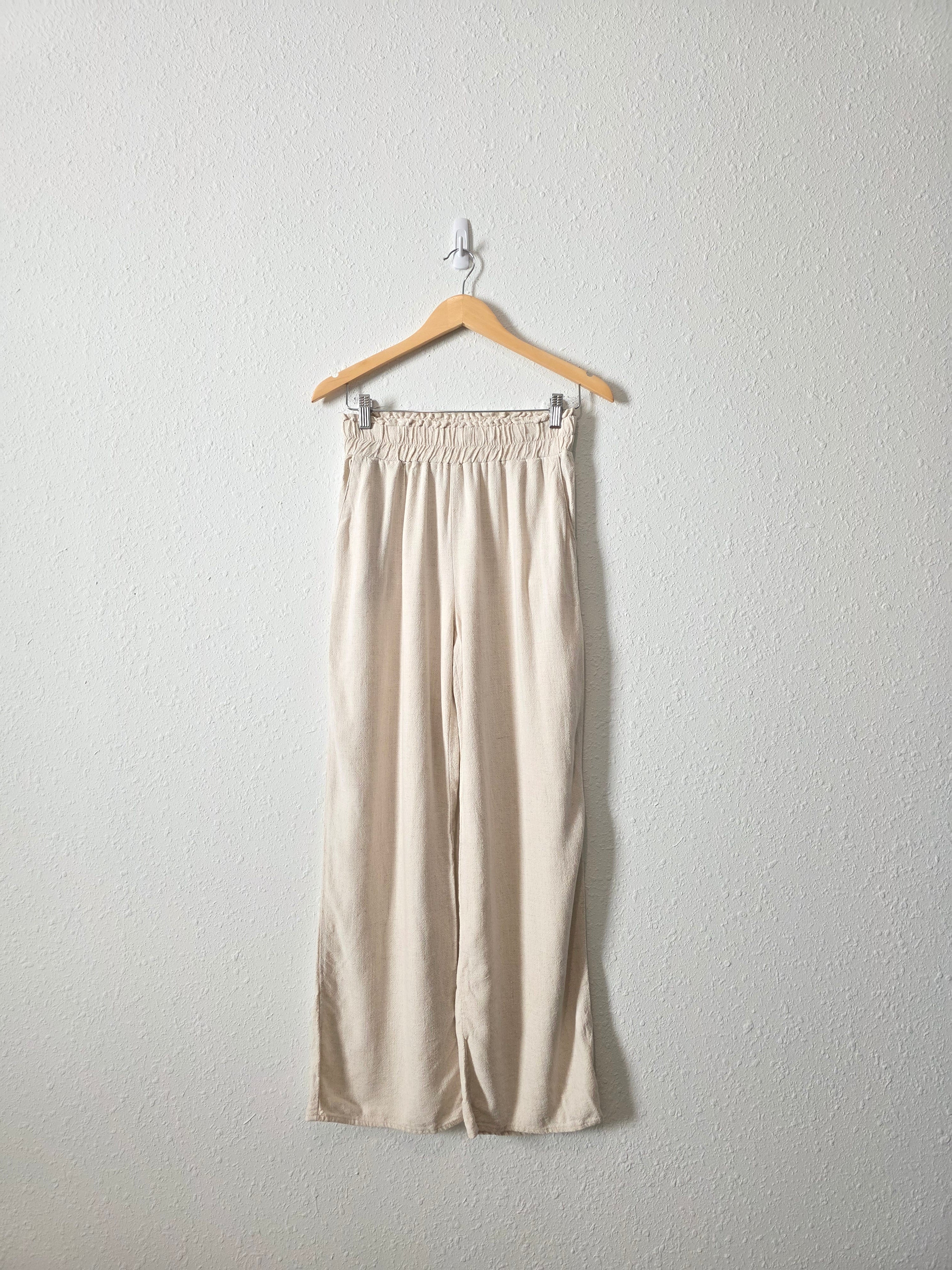 Oat Linen Blend Pants (M)