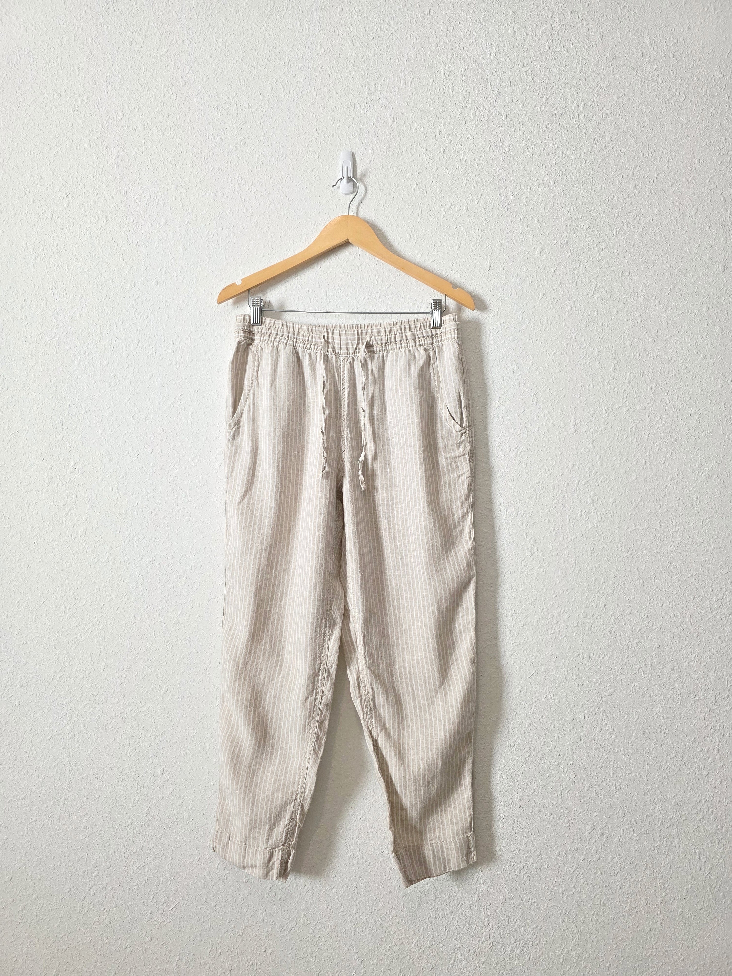 LL Bean Striped Linen Pants (8)