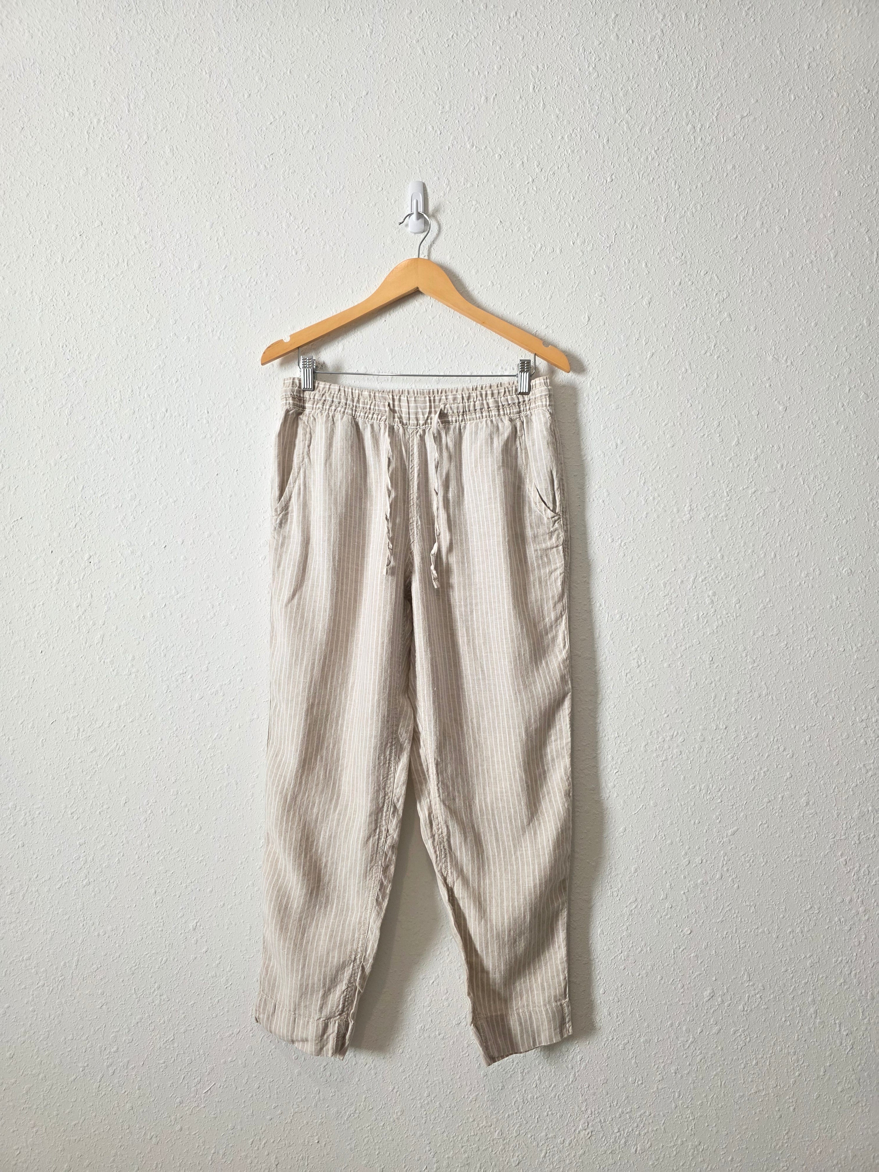 LL Bean Striped Linen Pants (8)