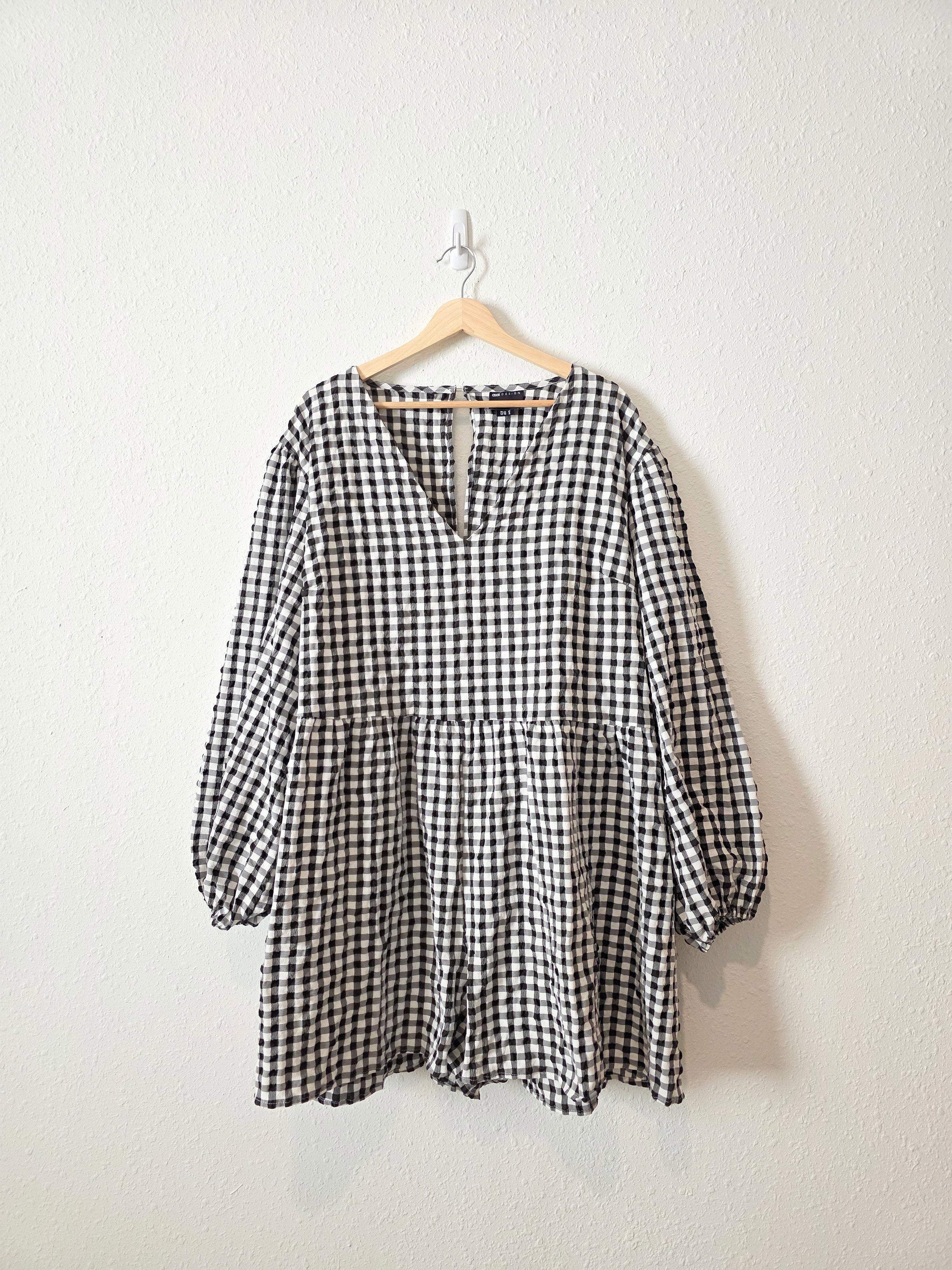 Asos Gingham Puff Sleeve Romper (18)