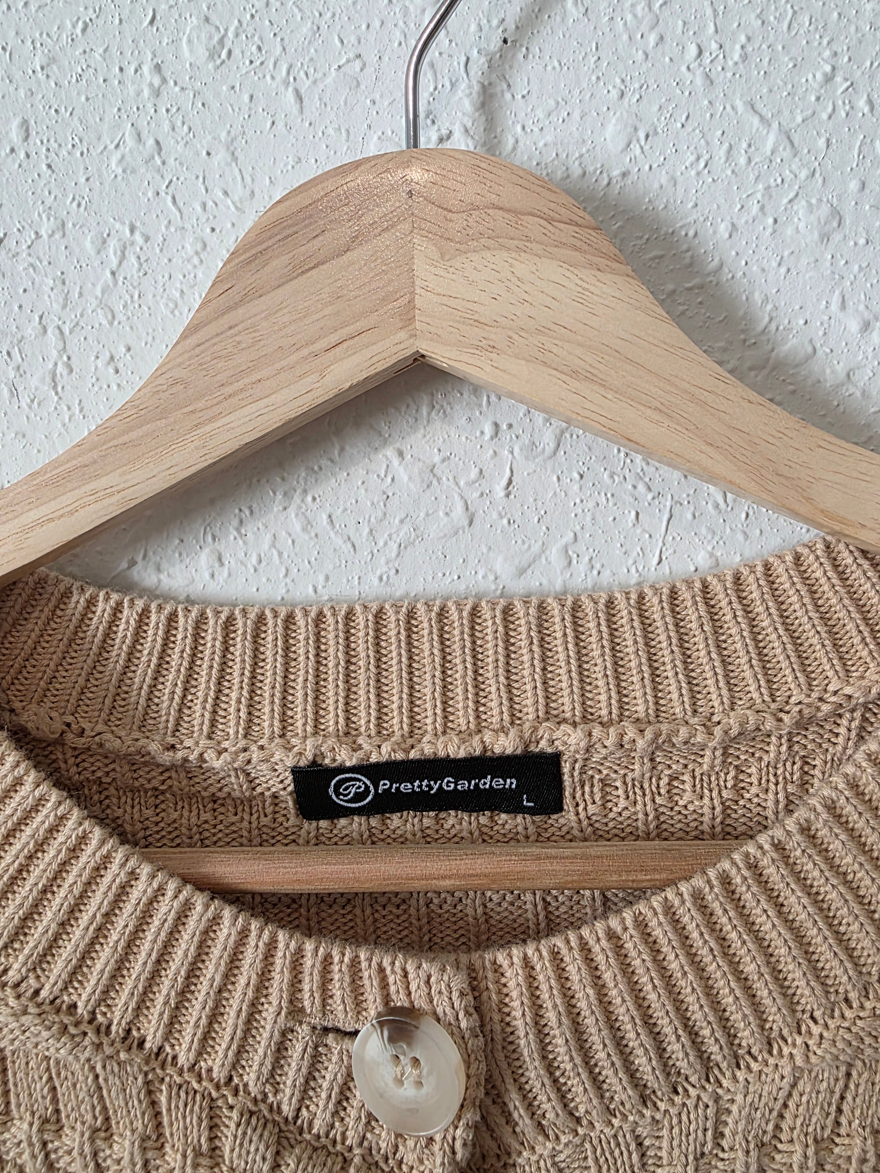 Textured Cotton Cardigan (L)