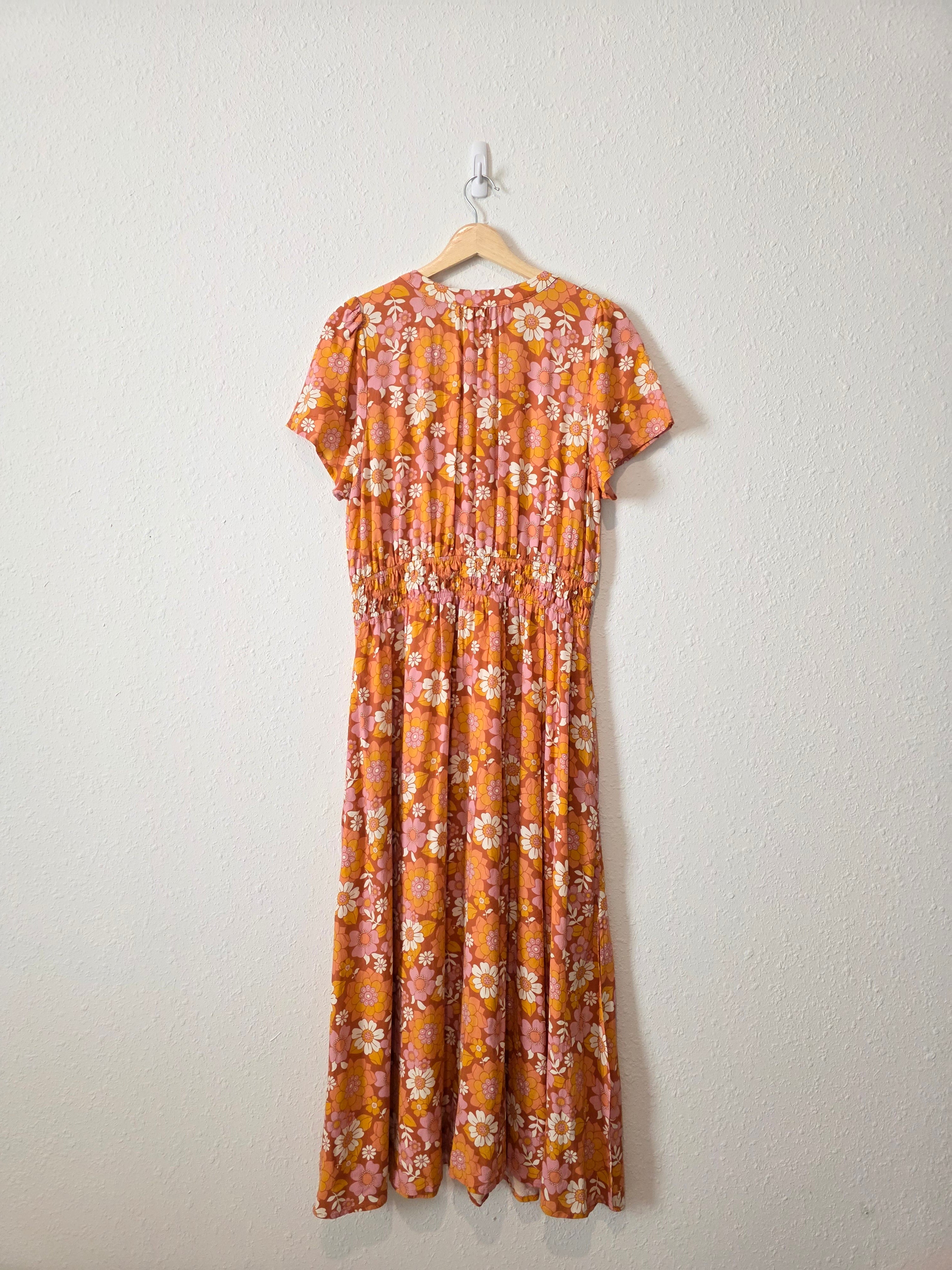 Marine Layer Colorful Floral Dress (L)