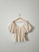 Altar'd State Floral Puff Sleeve Top (M)