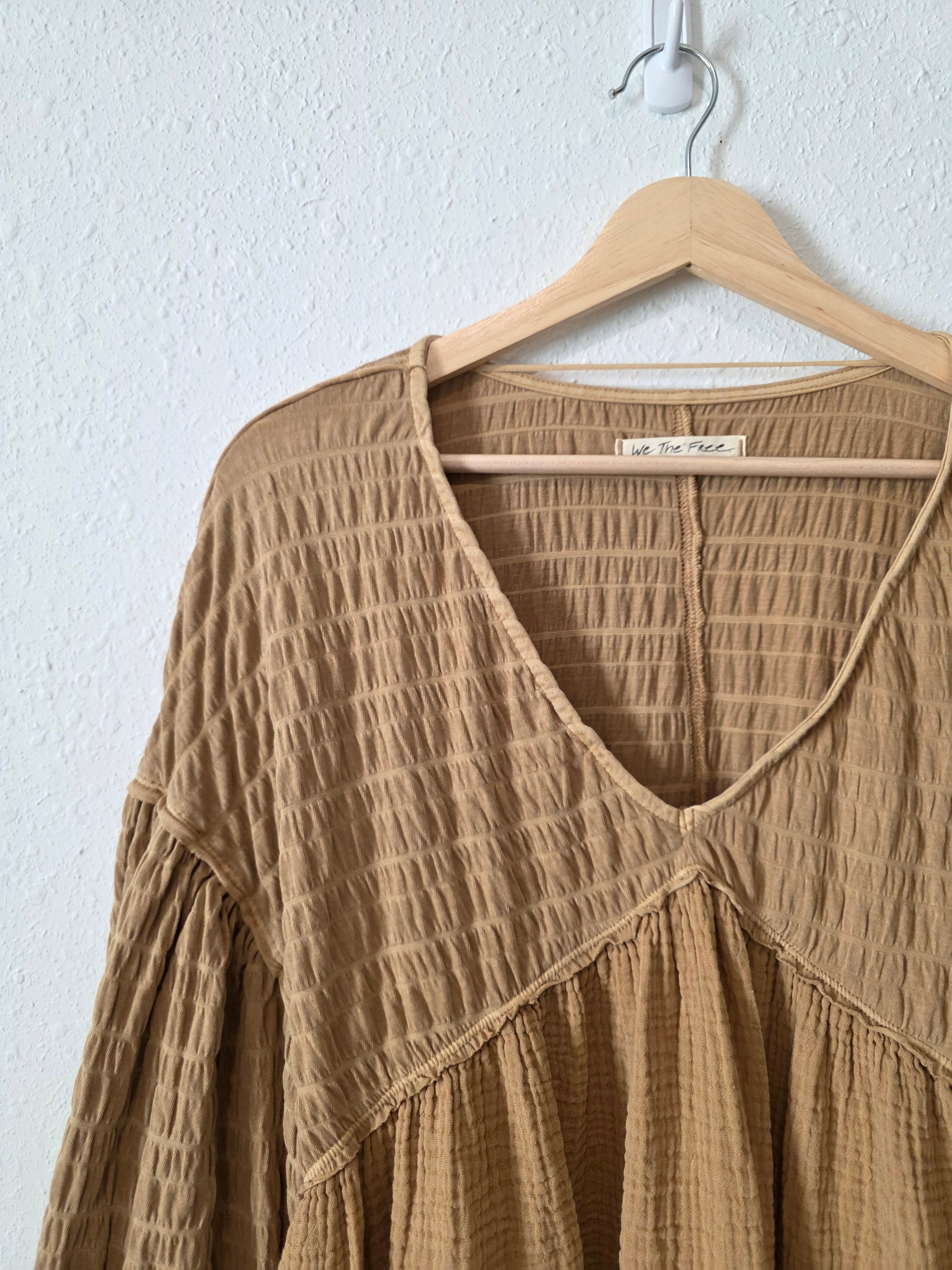 Free People Oversized Gauze Top (XS)