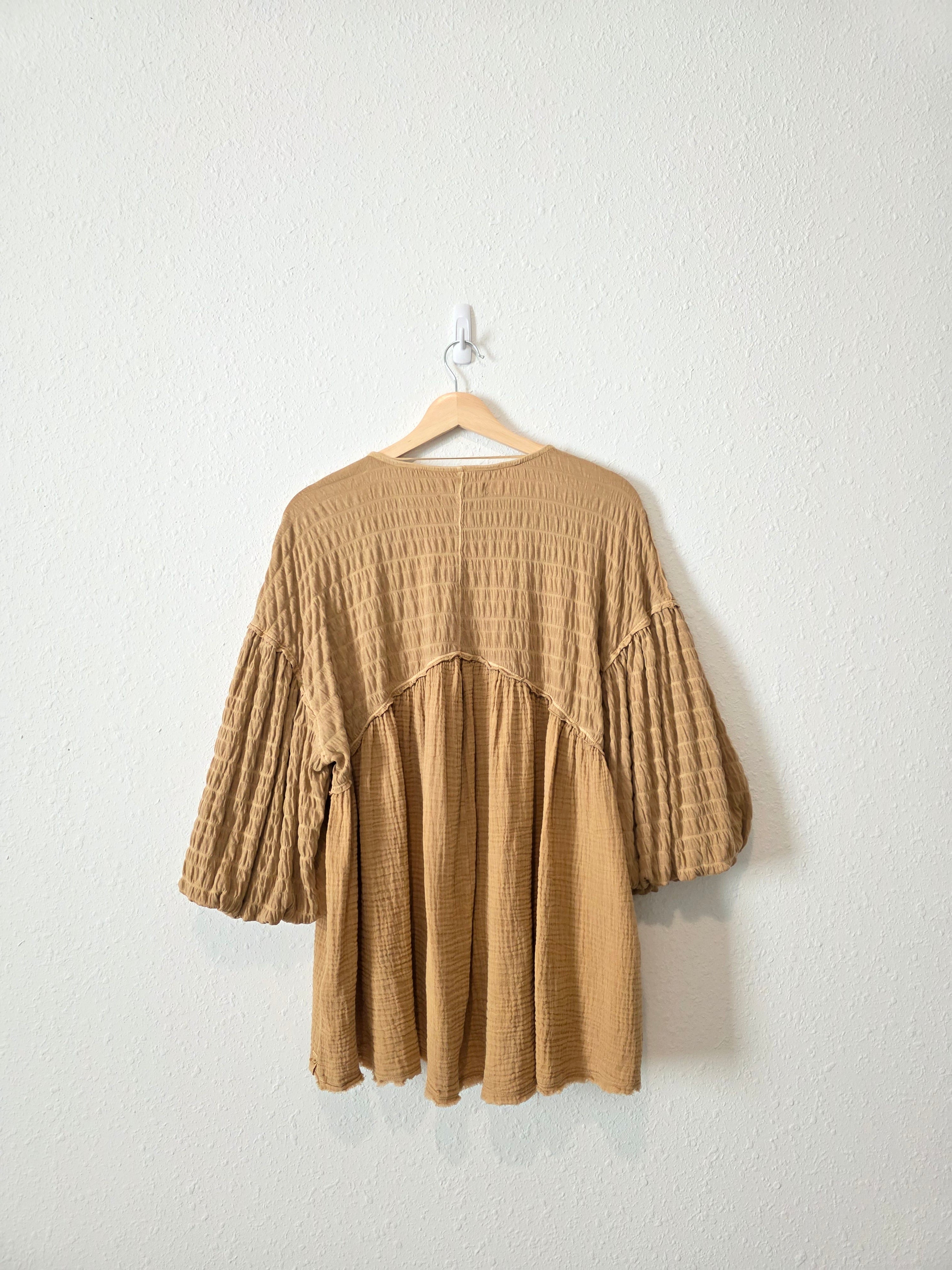 Free People Oversized Gauze Top (XS)
