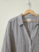 Striped Linen Button Up (2X)