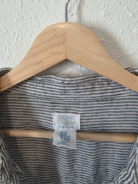 Striped Linen Button Up (2X)