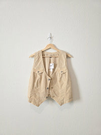 NEW Cropped Corduroy Vest (XL)
