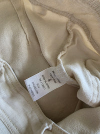 Ecru Wide Leg Crop Pants (S)