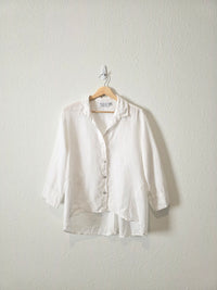 White Linen Button Up (S)