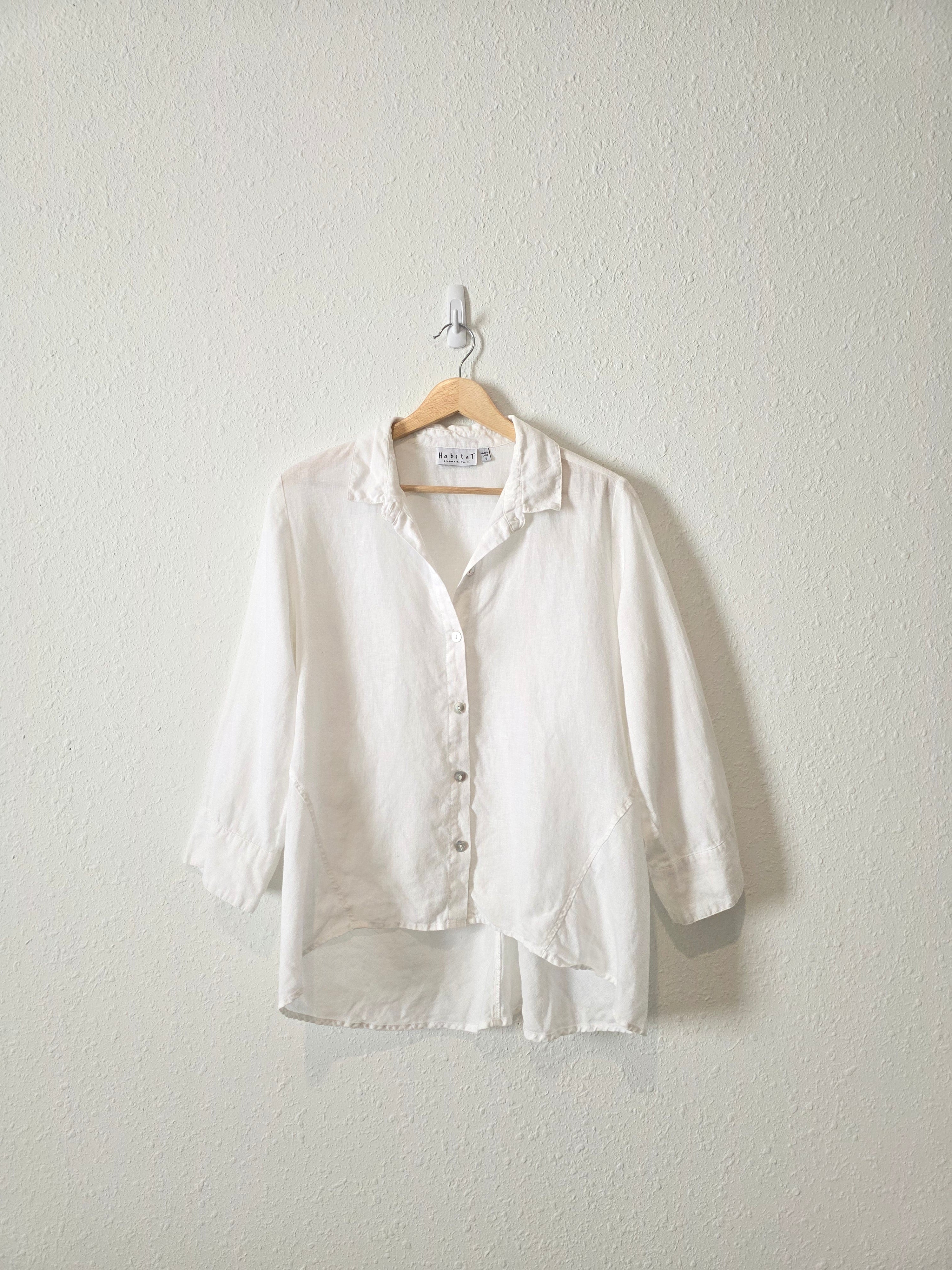 White Linen Button Up (S)