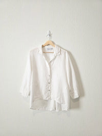 White Linen Button Up (S)