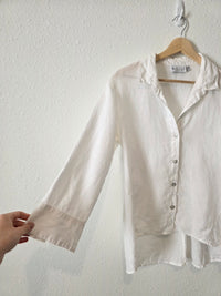 White Linen Button Up (S)