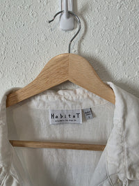 White Linen Button Up (S)
