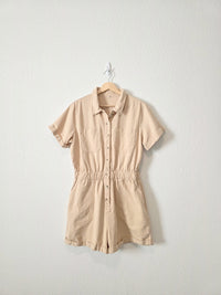 Neutral Cotton Romper (M)