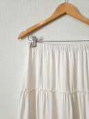 White Tiered Maxi Skirt (S/M)