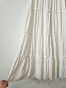 White Tiered Maxi Skirt (S/M)