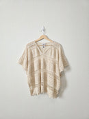 Floral Crochet Oversized Top (S)