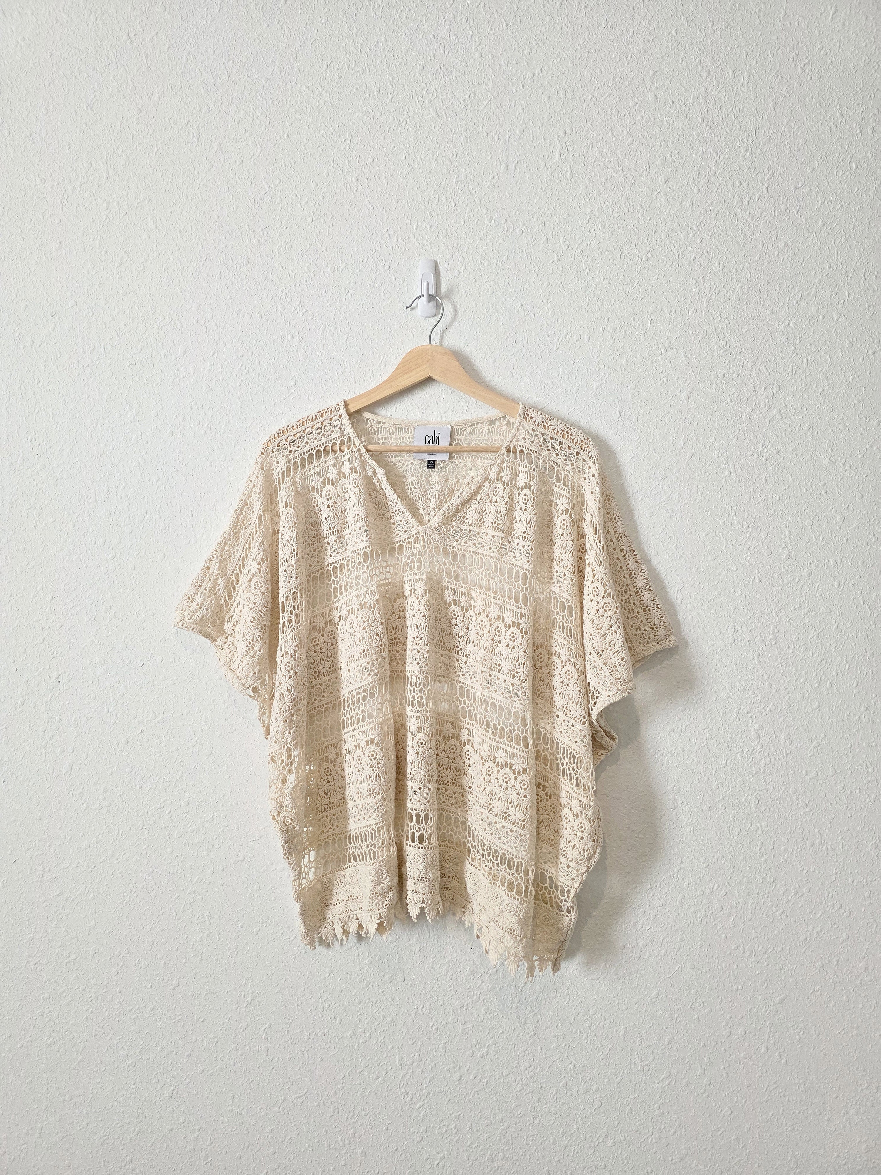 Floral Crochet Oversized Top (S)
