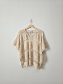 Floral Crochet Oversized Top (S)
