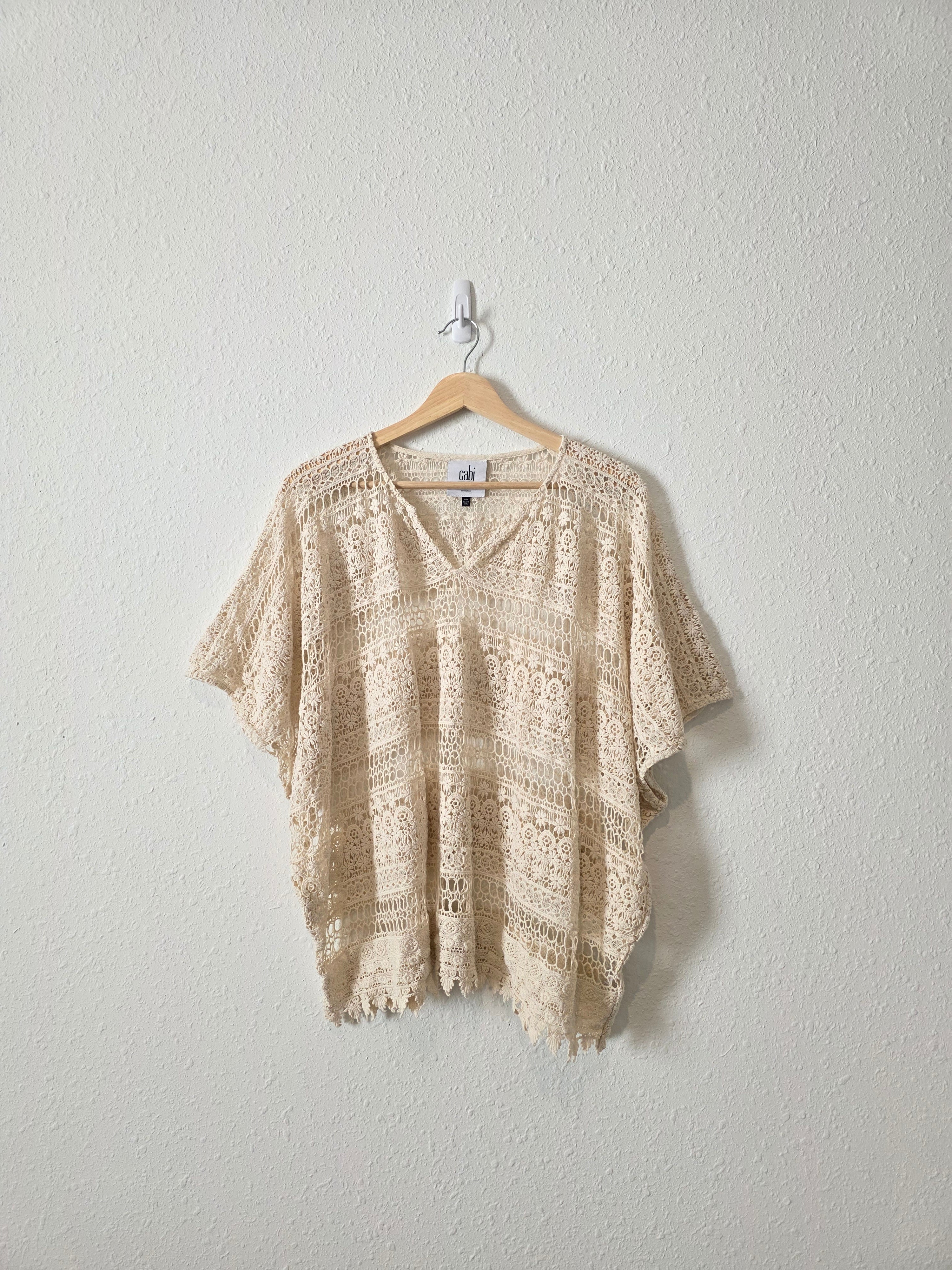 Floral Crochet Oversized Top (S)