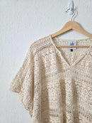 Floral Crochet Oversized Top (S)