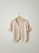 Vintage Crochet Collar Knit Top (S)