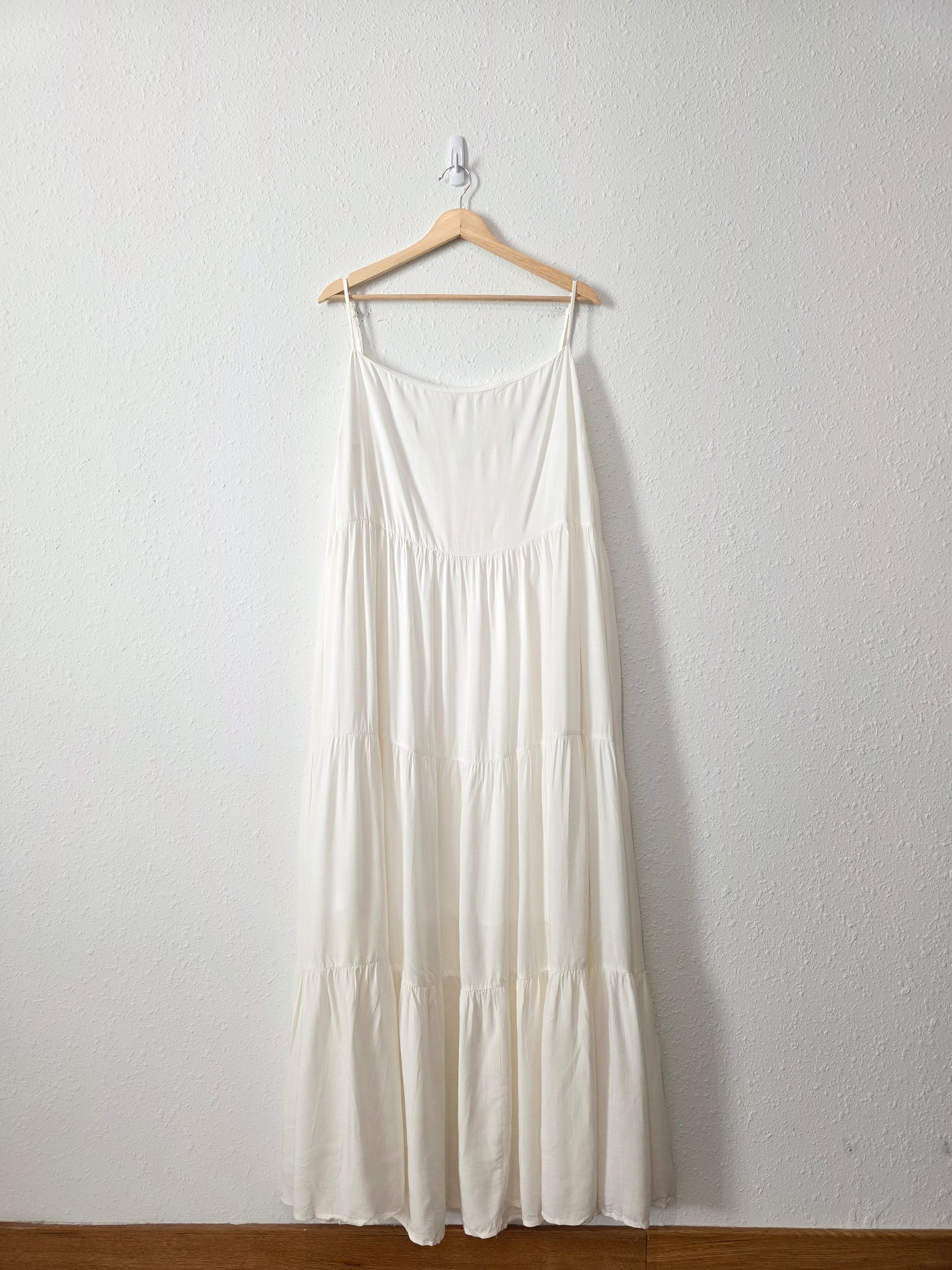 Ivory Tiered Maxi Dress (2X)
