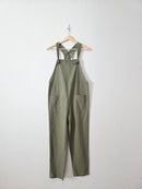 Carly Jean Olive Linen Blend Overalls (XS)