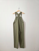 Carly Jean Olive Linen Blend Overalls (XS)