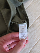 Carly Jean Olive Linen Blend Overalls (XS)