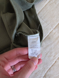 Carly Jean Olive Linen Blend Overalls (XS)