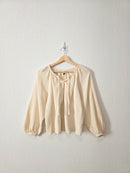 Cream Cotton Gauze Blouse (M)