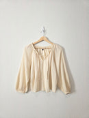 Cream Cotton Gauze Blouse (M)
