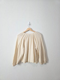 Cream Cotton Gauze Blouse (M)