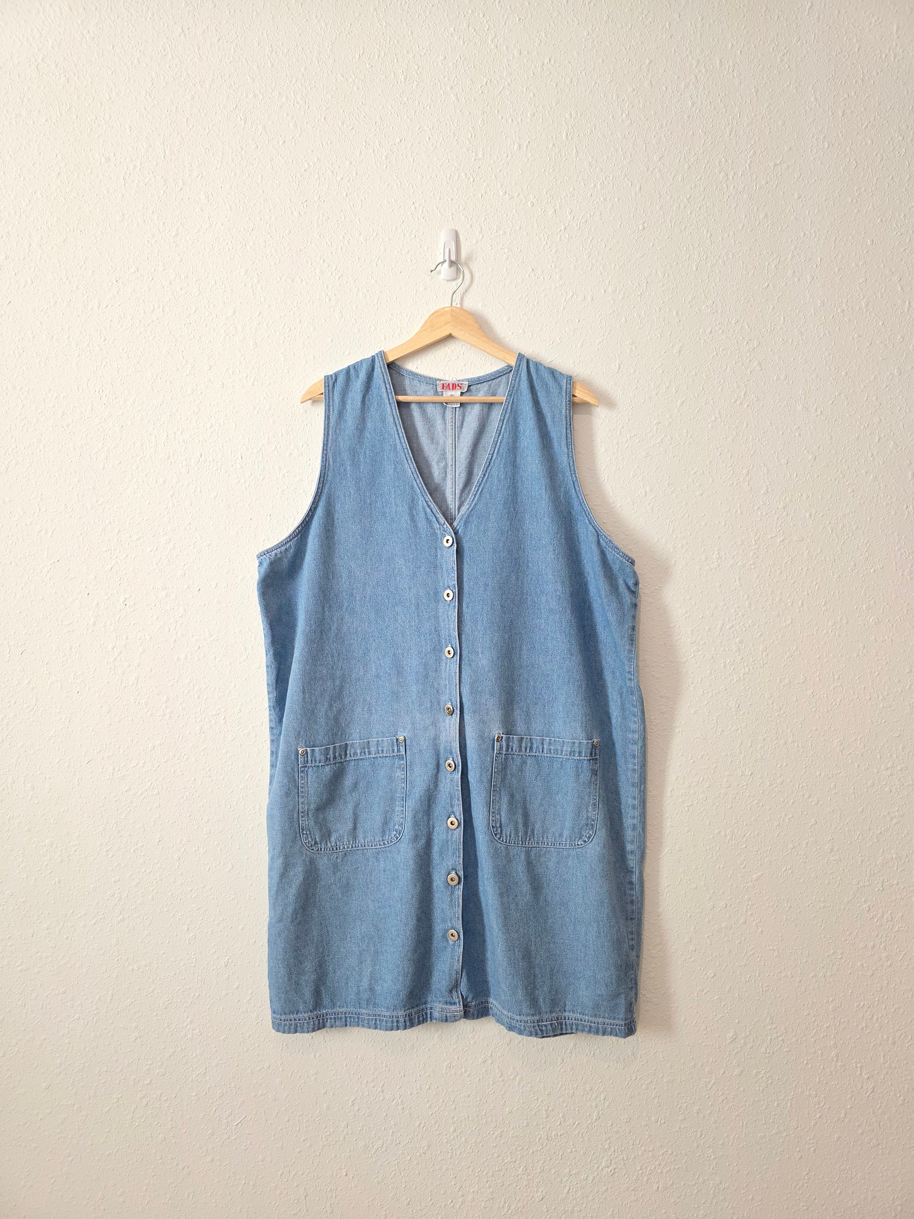 Vintage Denim Mini Dress (1X)