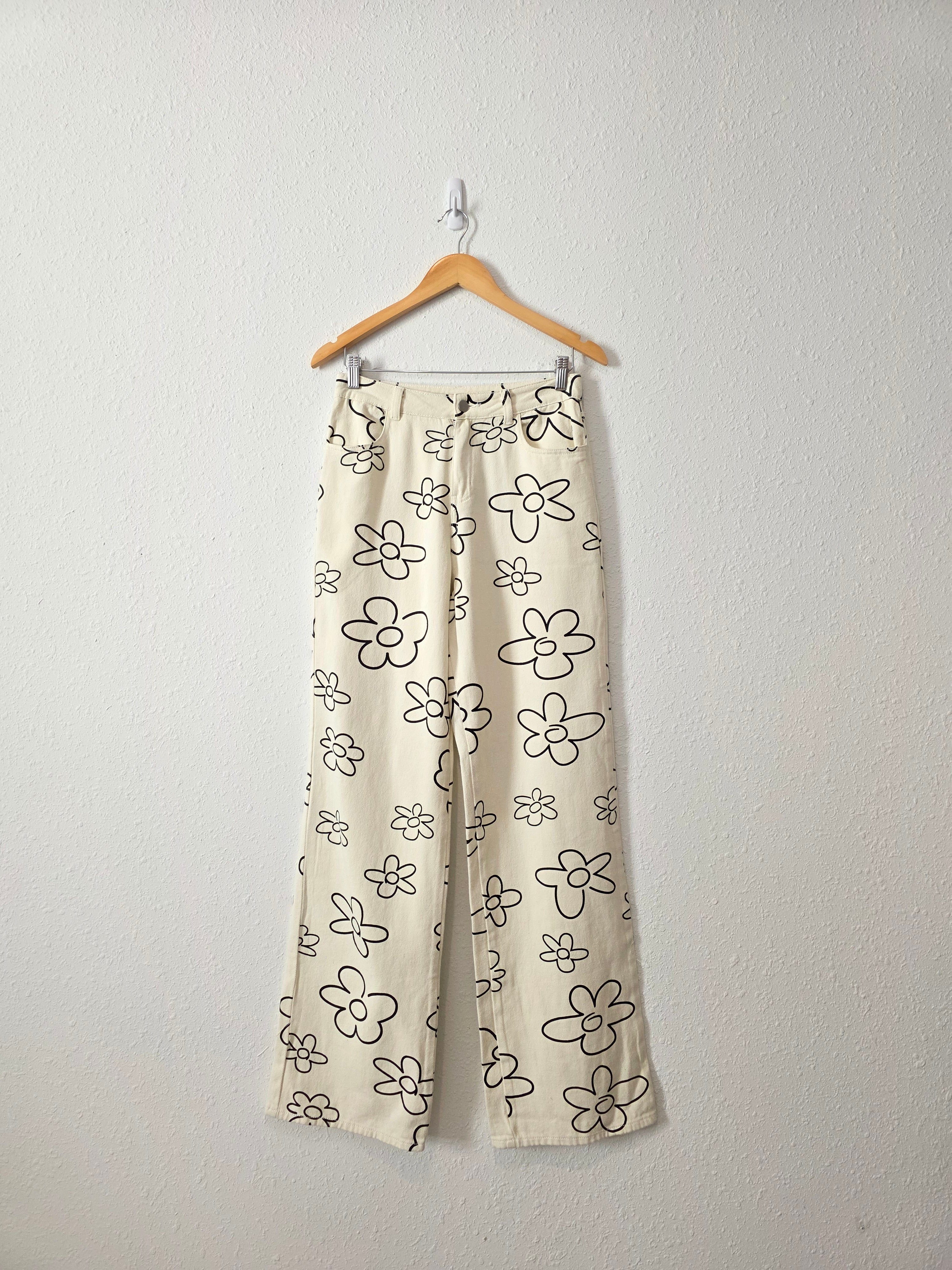 Bailey Rose Floral Relaxed Jeans (M)