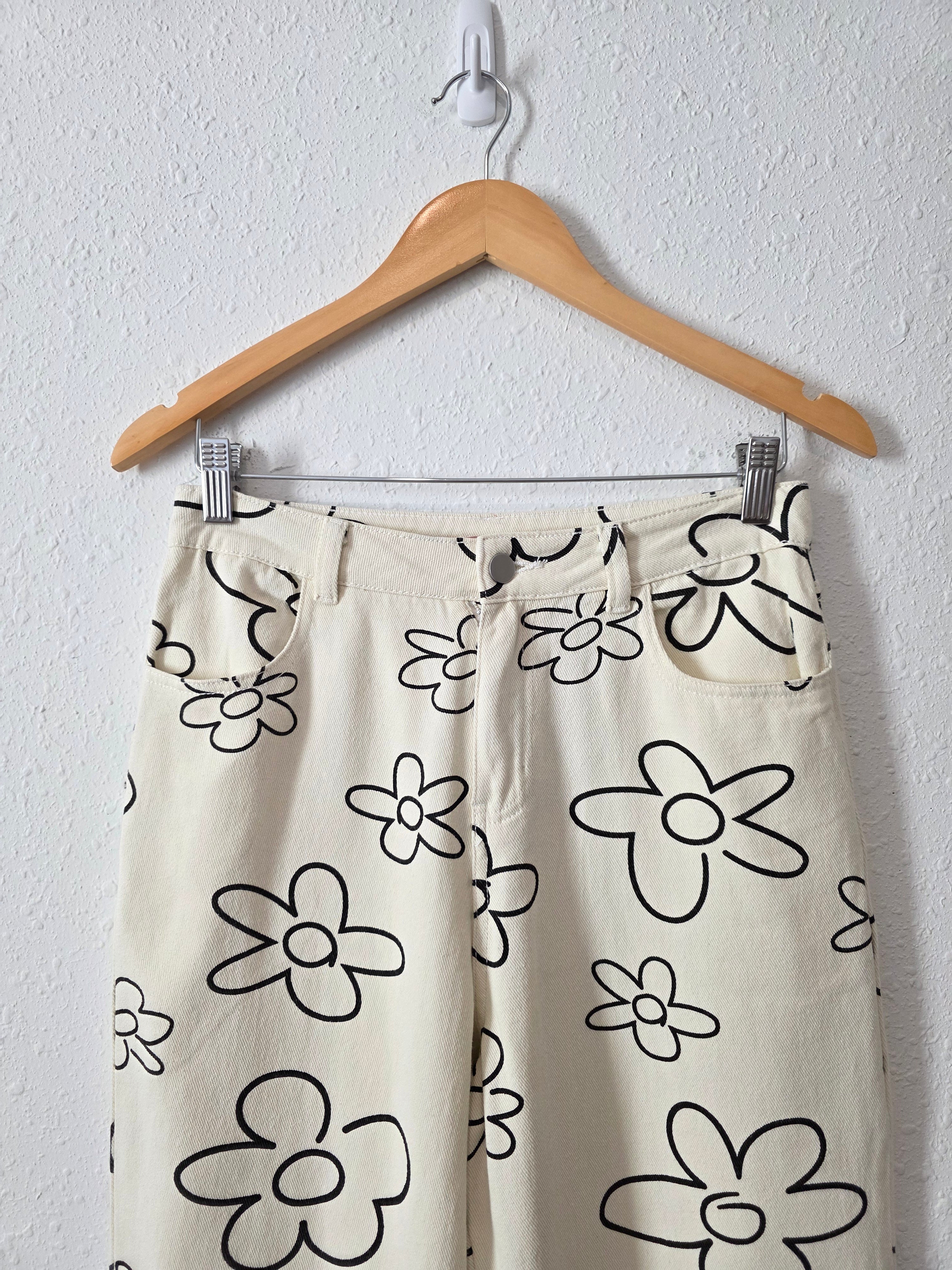 Bailey Rose Floral Relaxed Jeans (M)