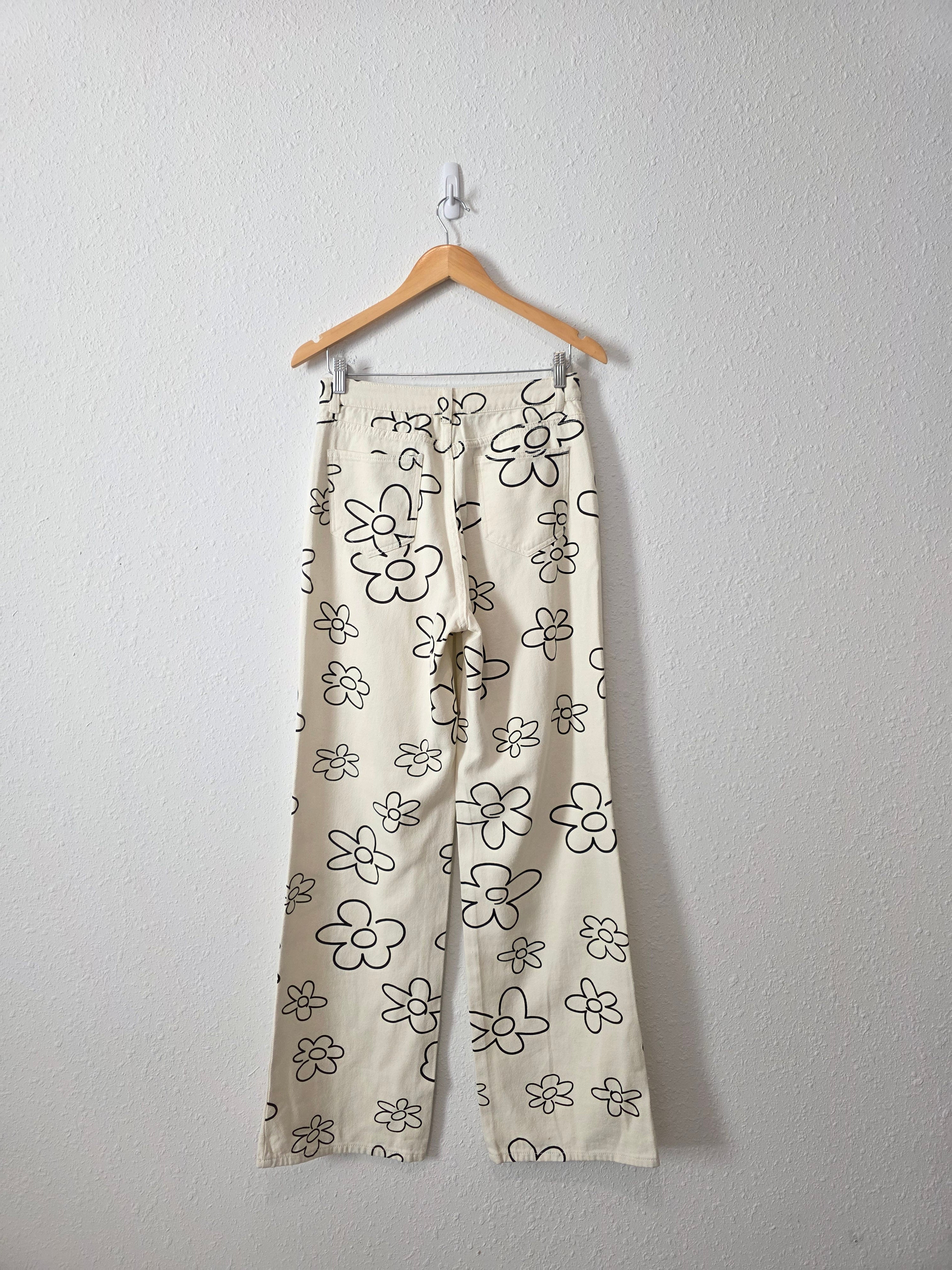 Bailey Rose Floral Relaxed Jeans (M)