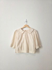Cream Peter Pan Collar Top (M)