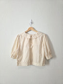 Cream Peter Pan Collar Top (M)