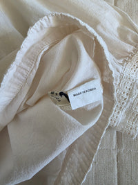 Cream Peter Pan Collar Top (M)