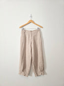 Neutral Relaxed Linen Pants (S)